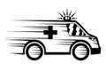 Black ambulance icon.